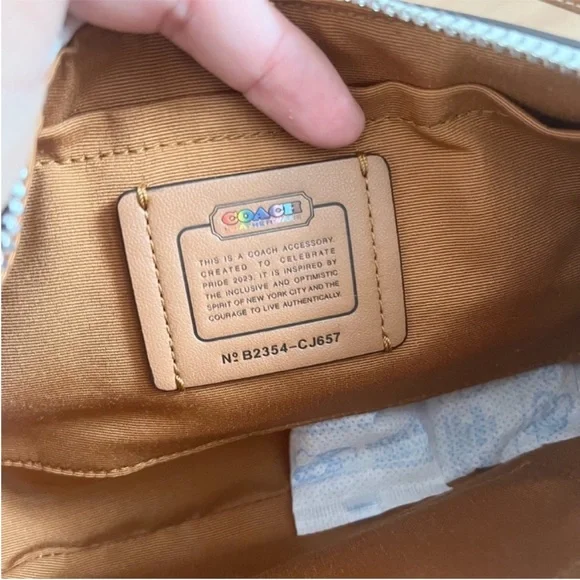 Coach Nolita 19 With Rainbow Print # CJ657 - Picture 8 of 9